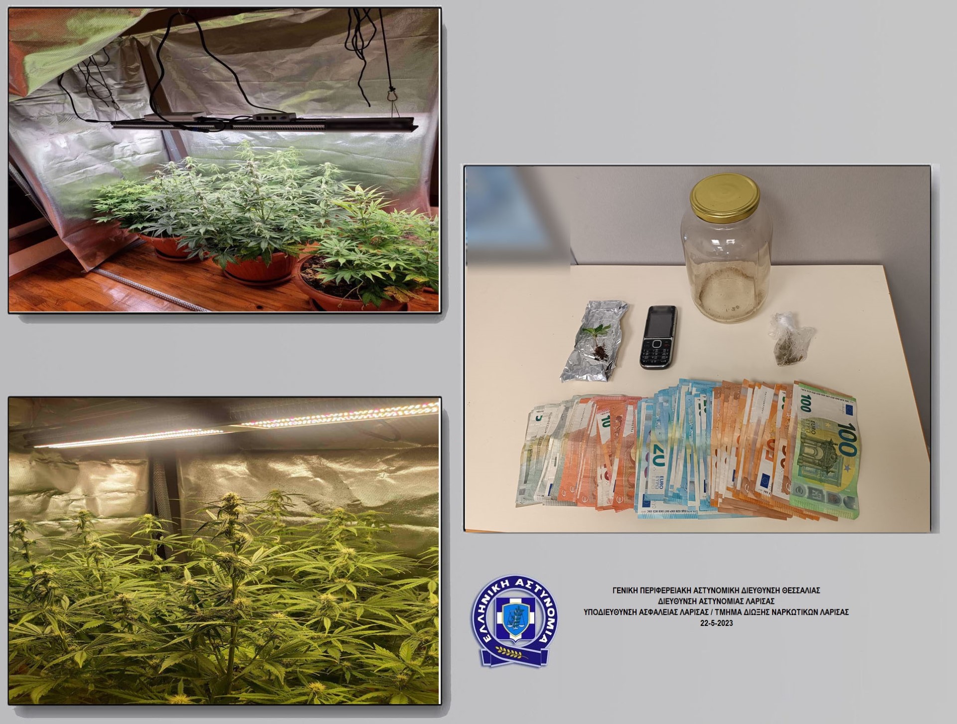 Έντεκα συλλήψεις για ναρκωτικά στη Θεσσαλία