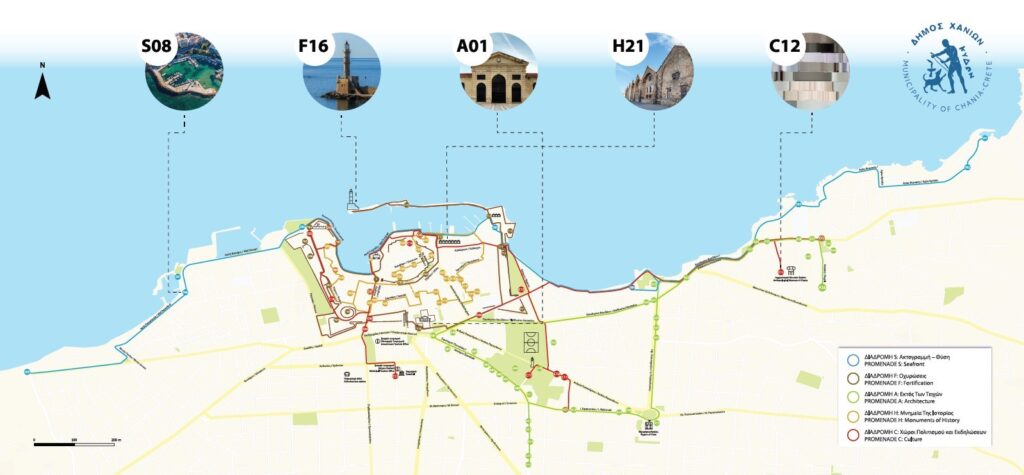 Νέες, καλαίσθητες κατευθυντικές πινακίδες τοποθέτησε ο Δήμος Χανίων σε κεντρικά σημεία της πόλης