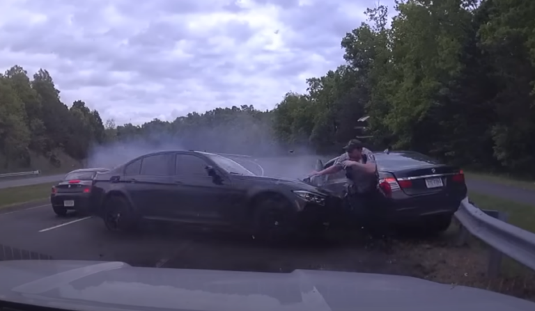 Βιρτζίνια: Απίστευτο τροχαίο on camera: Αυτοκίνητο κατέληξε πάνω σε αστυνομικό (video)