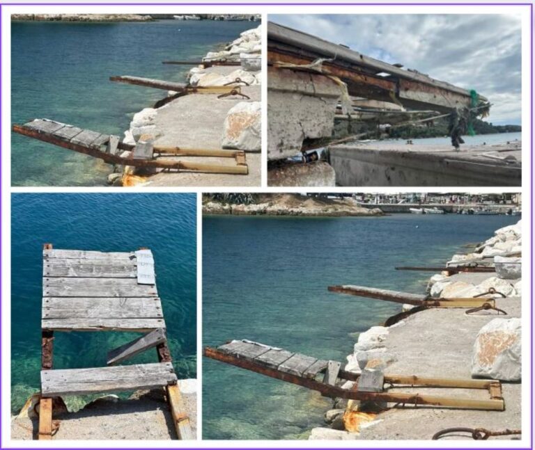 Σκιάθος: Σε κακή κατάσταση οι πλωτές εξέδρες στο λιμάνι