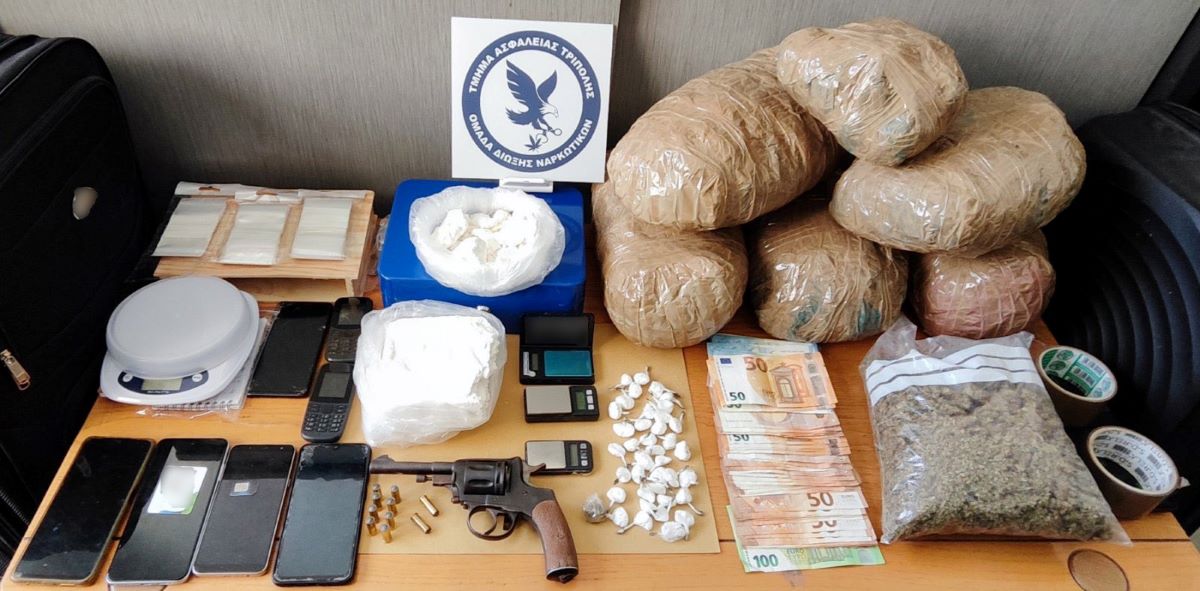 Τρίπολη: Εξαρθρώθηκε εγκληματική οργάνωση που διακινούσε ποσότητες ναρκωτικών
