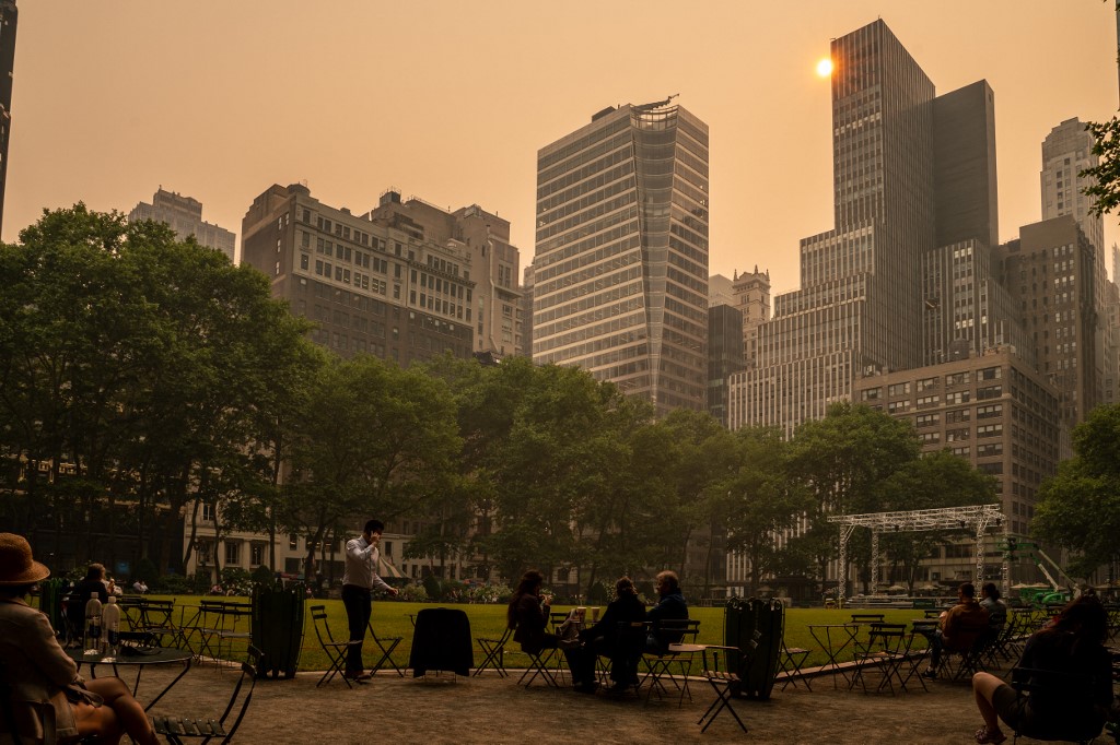 Smoke From Canadian Wildfires Blows South Creating Hazy Conditions On Large Swath Of Eastern U.S.