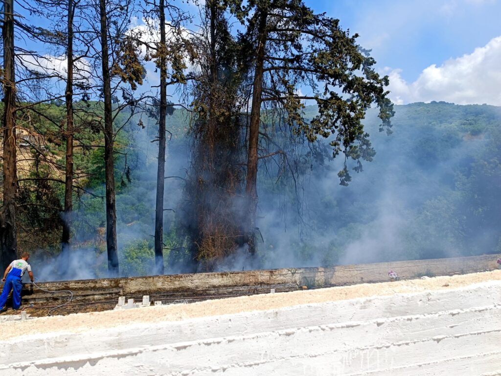 Κάηκαν τα κυπαρίσσια δίπλα στο νεκροταφείο του Δήμου Πλατανιά