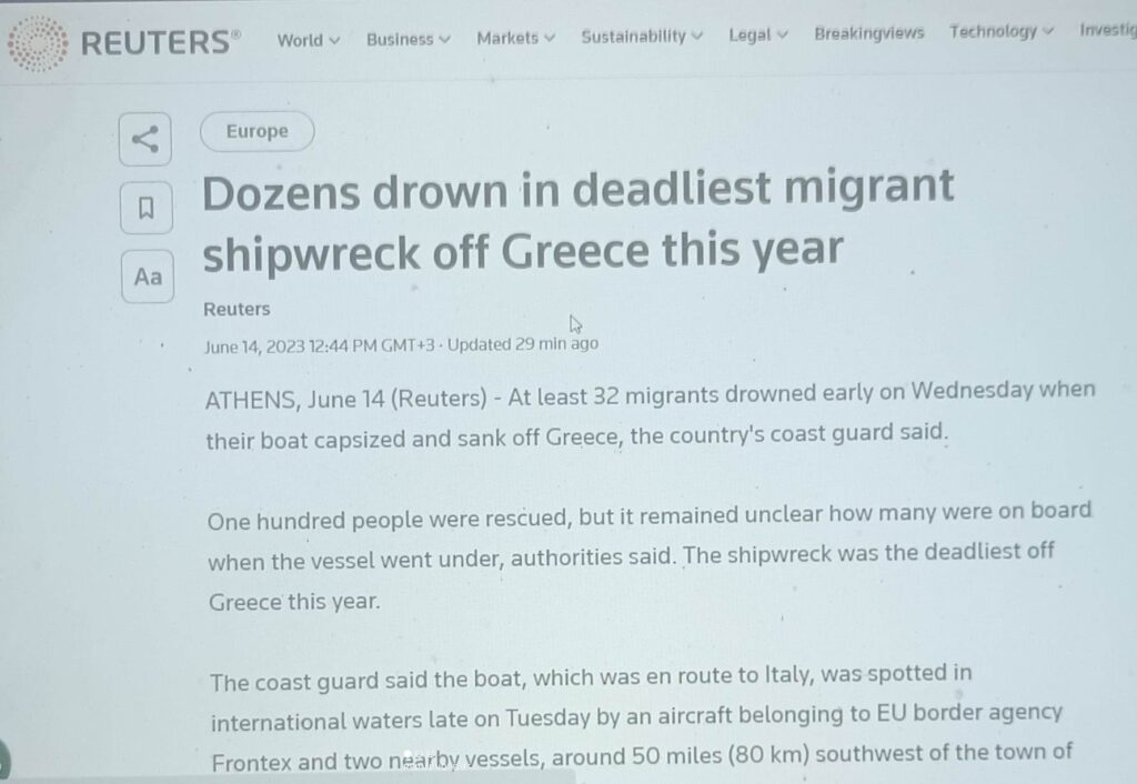 Η ευρεία επιχείρηση διάσωσης των μεταναστών στα ανοιχτά της Πύλου στα ξένα ειδησεογραφικά δίκτυα