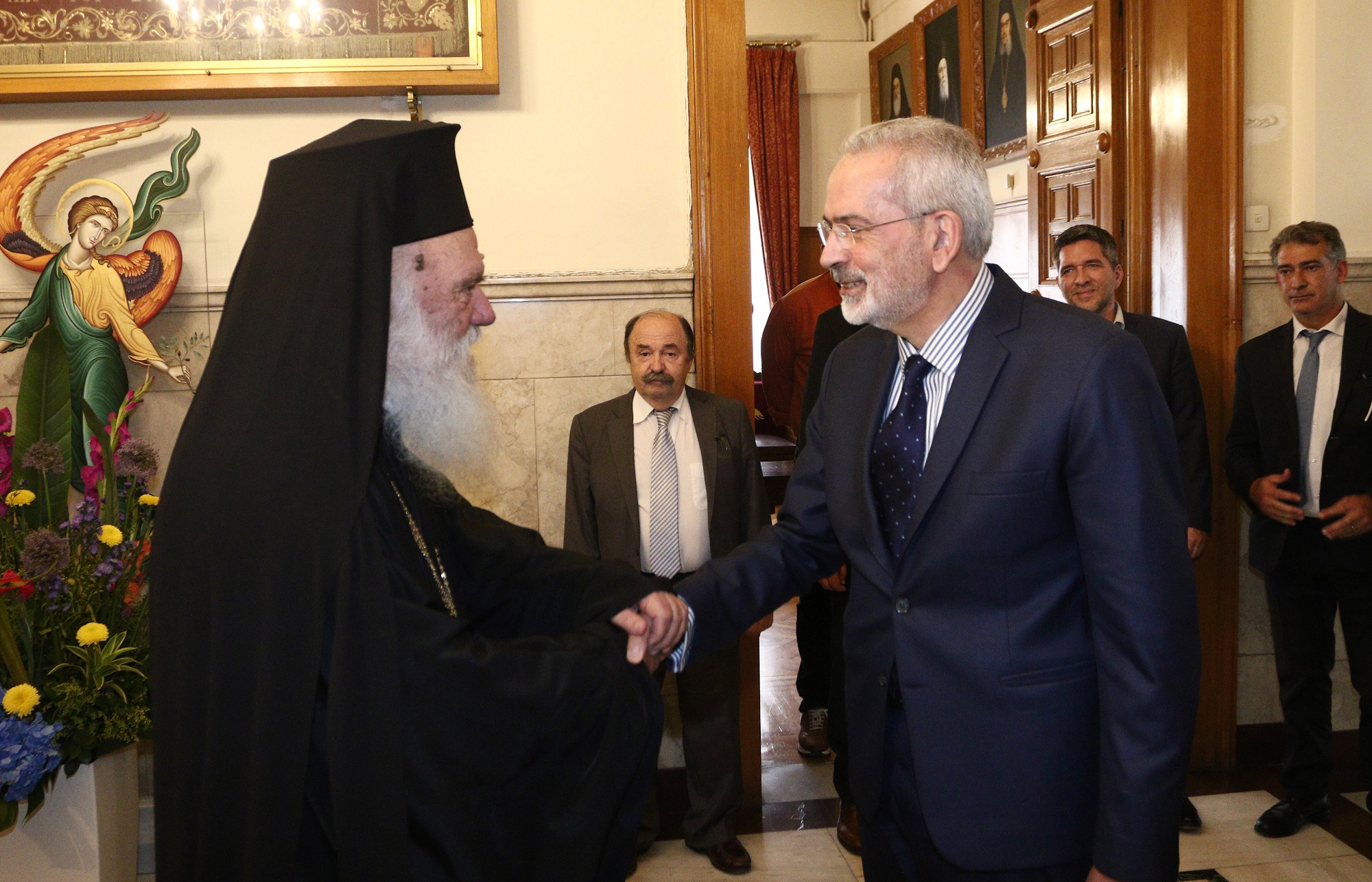 Συνάντηση του Αρχιεπισκόπου Ιερωνύμου με τον πρωθυπουργό, Ιωάννη Σαρμά