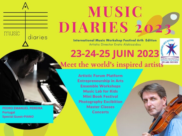 5ο “Music Diaries” International Workshop Festival 2023 από το Δήμο Πυλαίας-Χορτιάτη