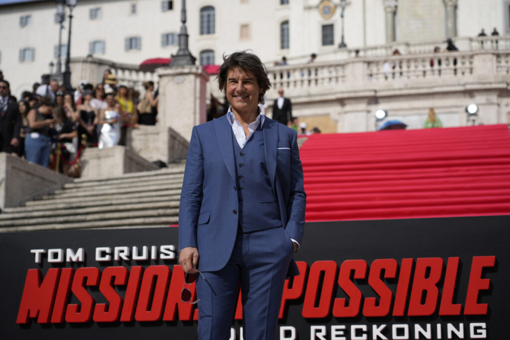 Tom Cruise alla prima mondiale del nuovo film Mission Impossible