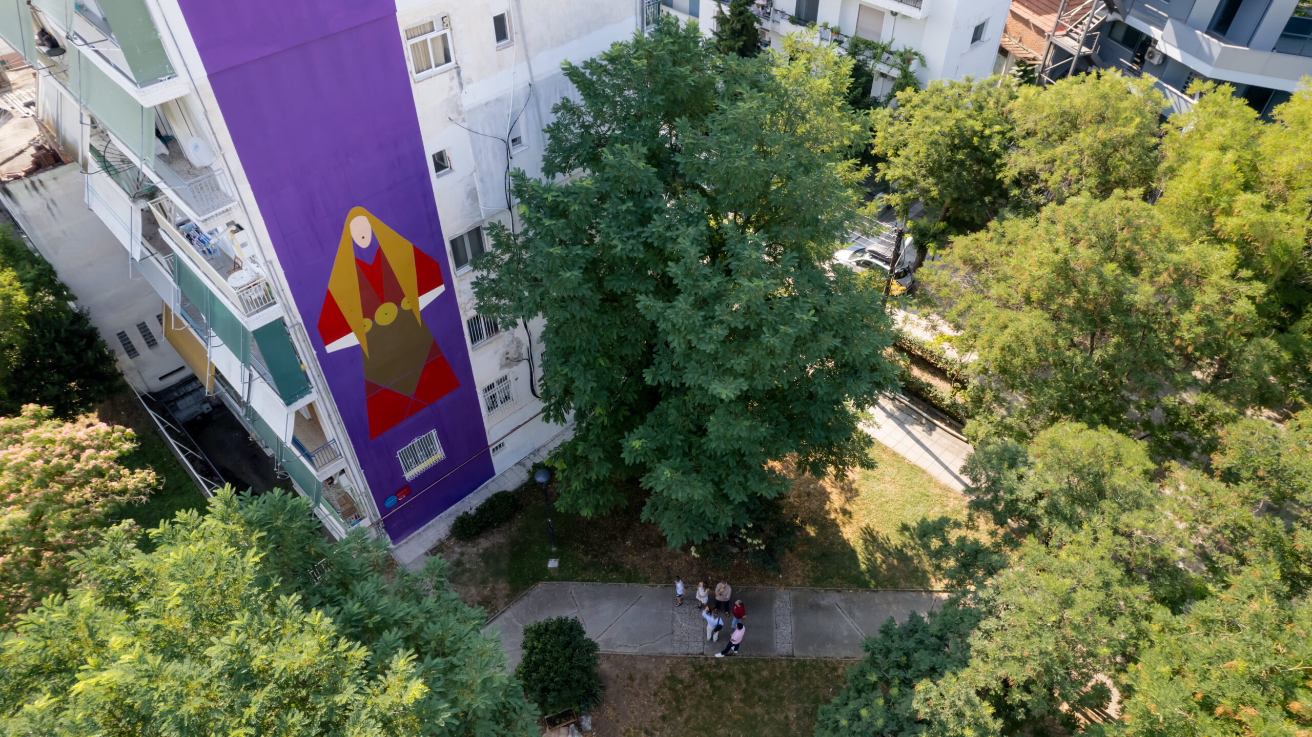 DJI_0640 Λάρισα: Νέα τοιχογραφία «Η Λαρισαία» στο πάρκο του ΟΣΕ