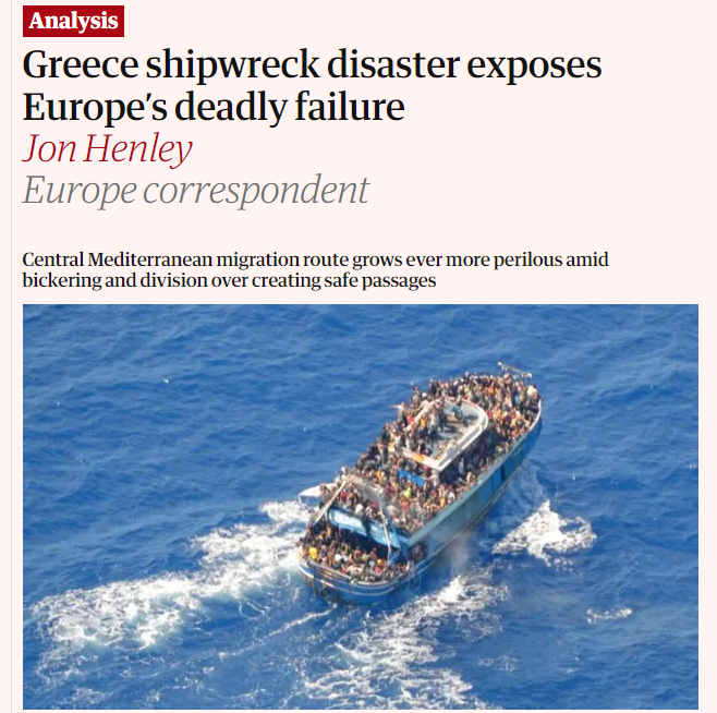 «Το ναυάγιο στην Ελλάδα αποκαλύπτει τη θανάσιμη αποτυχία της Ευρώπης» – Τι γράφει ο διεθνής Τύπος