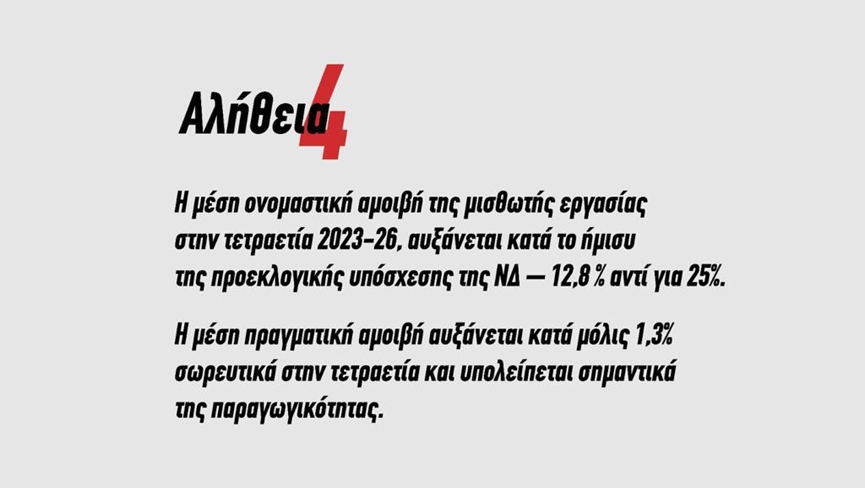 ΝΔ: Οι τεκμηριωμένες απαντήσεις στα 5+1 ψέματα του κ. Τσίπρα