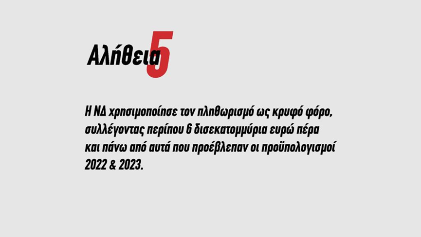 ΝΔ: Οι τεκμηριωμένες απαντήσεις στα 5+1 ψέματα του κ. Τσίπρα