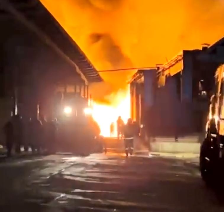 Στις φλόγες τυλίχθηκε εργοστάσιο κατασκευής ξύλινων παλετών στη Ρωσία