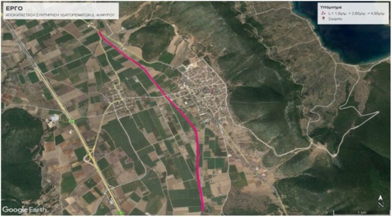 Βόλος: Αντιπλημμυρικά έργα 1 εκ. ευρώ σε περιοχές του Αλμυρού