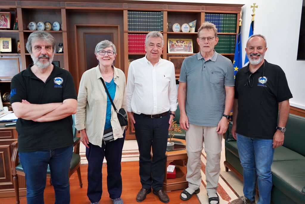Συνάντηση με τον Περιφερειάρχη Κρήτης των αξιολογητών των Γεωπάρκων UNESCO του Ψηλορείτη και της Σητείας