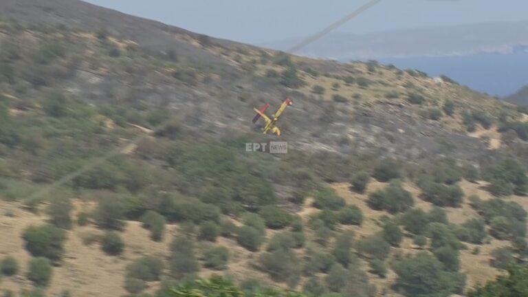 Πτώση Canadair: Συγκλονιστικές λεπτομέρειες, καρέ – καρέ η καθοδική πορεία του αεροσκάφους από την κάμερα της ΕΡΤ (video)