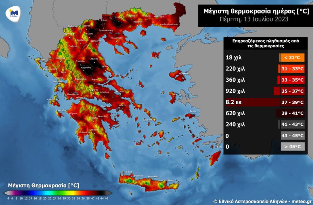 Καύσωνας Κλέων: Η επέλαση του καυτού κύματος – Στη Ν. Φιλαδέλφεια το πρώτο 40άρι και οι sos οδηγίες