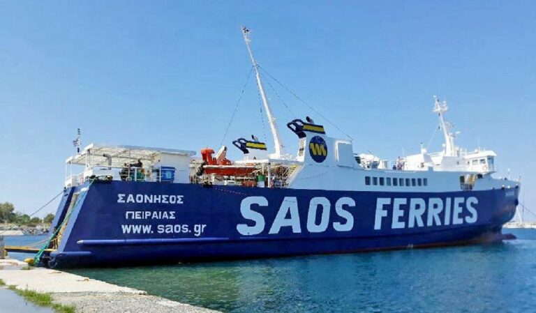 Πρόσκρουση του πλοίου ΣΑΟΝΗΣΟΣ στο λιμάνι του Αγνώντα Σκοπέλου
