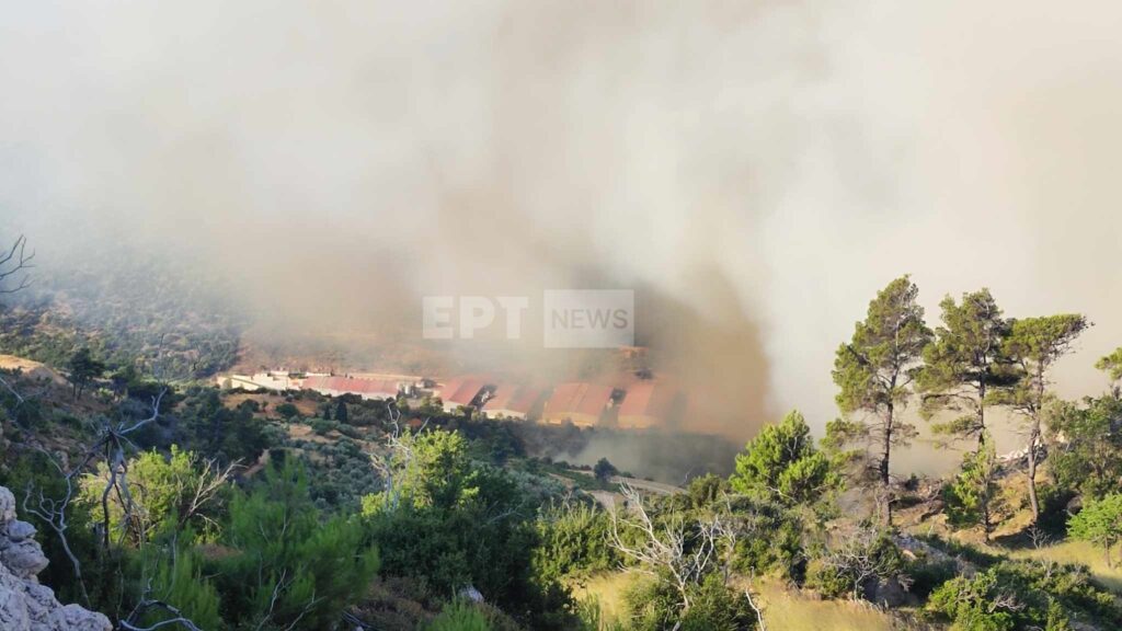 Φωτιές: Στα Δερβενοχώρια το μεγαλύτερο μέτωπο, κινείται προς Μαγούλα – Εικόνες και βίντεο από το σημείο