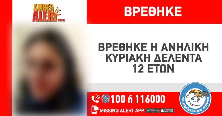 Θεσσαλονίκη: Εντοπίστηκε η 12χρονη που είχε εξαφανιστεί από την Τούμπα