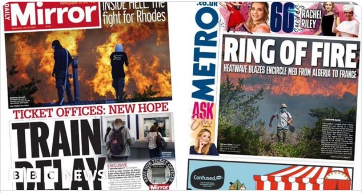 «Μέσα στην κόλαση – Η μάχη για τη Ρόδο» – Οι πυρκαγιές στην Ελλάδα όπως παρουσιάζονται στα ξένα μέσα
