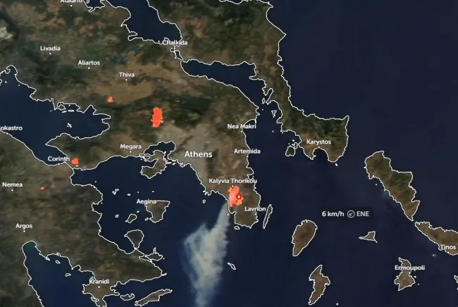 LIVE χάρτης με τις φωτιές σε όλα τα μέτωπα