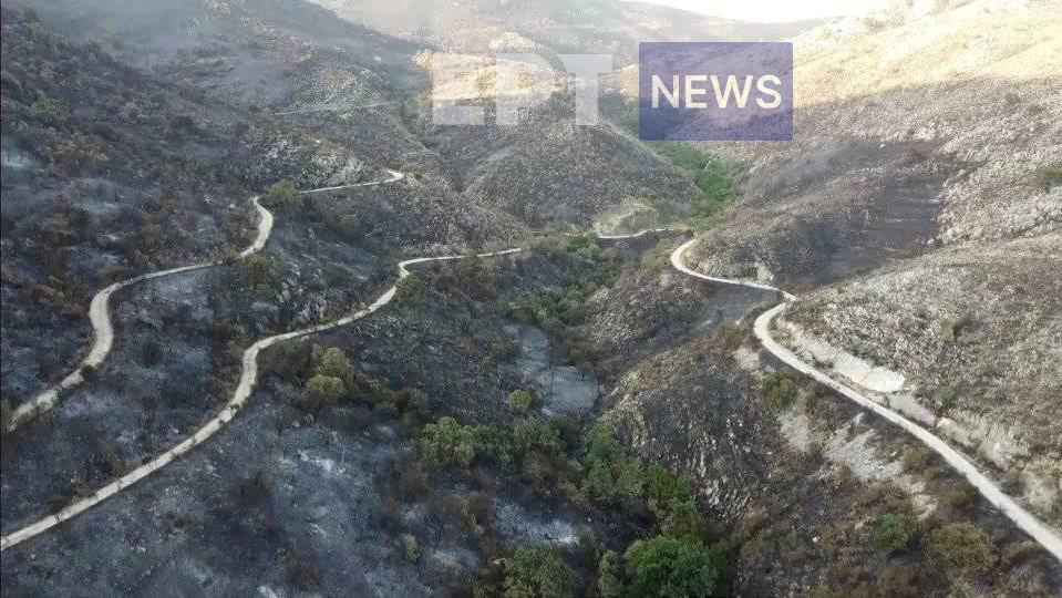 Στάχτη 22.000 στρέμματα από την πυρκαγιά στην Κέρκυρα