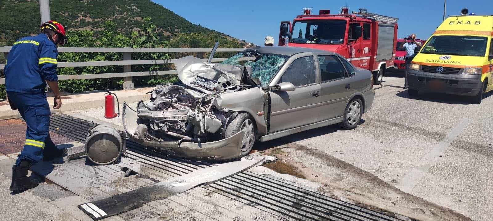 Τροχαίο ατύχημα στην Εγνατία, στο ύψος της γέφυρας Κρυσταλλοπηγής
