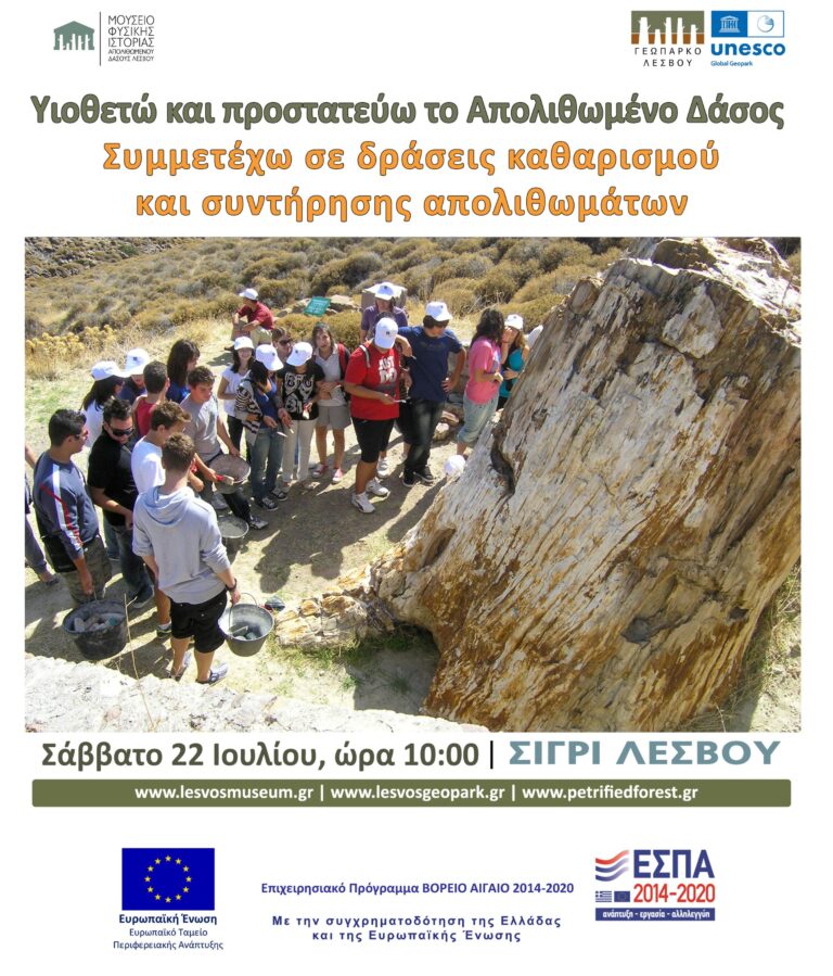 «Υιοθετώ και προστατεύω το Απολιθωμένο Δάσος Λέσβου”- Θερινό εκπαιδευτικό πρόγραμμα