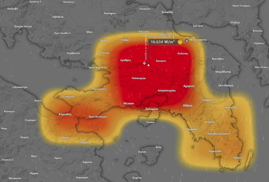 LIVE χάρτης με την εξέλιξη των πυρκαγιών στην Ελλάδα