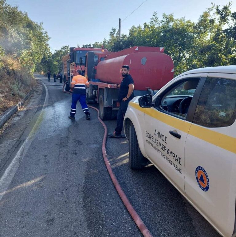 Κέρκυρα: Πυρκαγιά στις Λούτσες βόρεια της Κέκρυρας