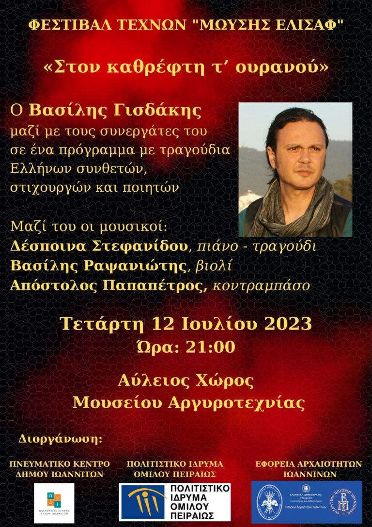 Ο Βασίλης Γισδάκης: «Στον καθρέφτη τ’ ουρανού»