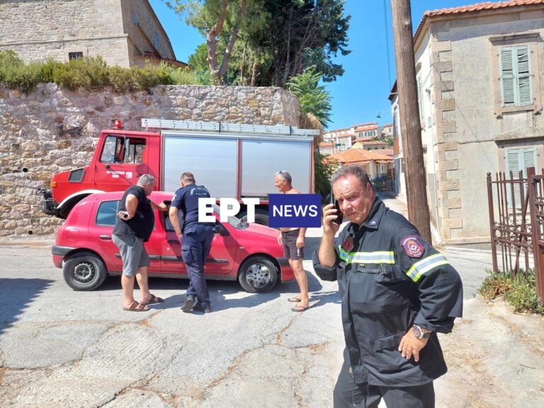 Αναστάτωση στον Πολιχνίτο: Σβήστηκε εν τη γενέσει της φωτιά σε αυλή σπιτιού (εικόνες)