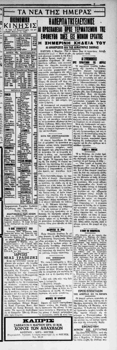 Έθνος-6-Μάρτη-1929 Kρόνος: Ελπίδες διάσωσης του ιστορικού κτιρίου της Ελευσίνας