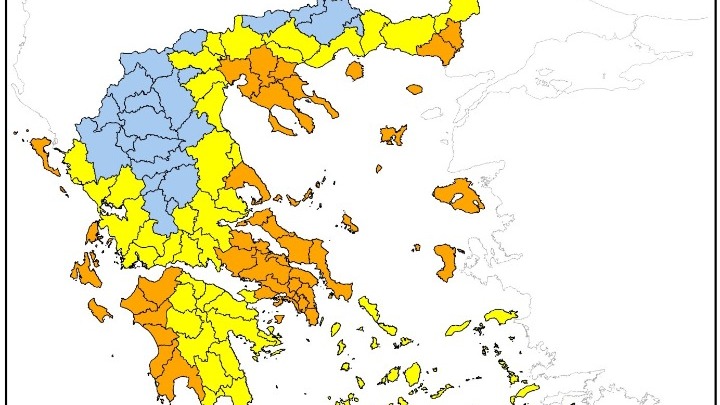 Πολύ υψηλός κίνδυνος πυρκαγιάς σήμερα για 9 περιφέρειες