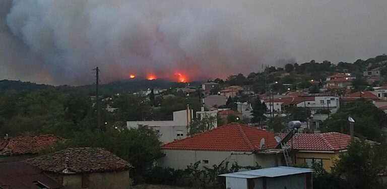 Σε εξέλιξη η φωτιά στην Αλεξανδρούπολη – Αναφορές για καμένα σπίτια, αποπνικτική η ατμόσφαιρα  (βίντεο)