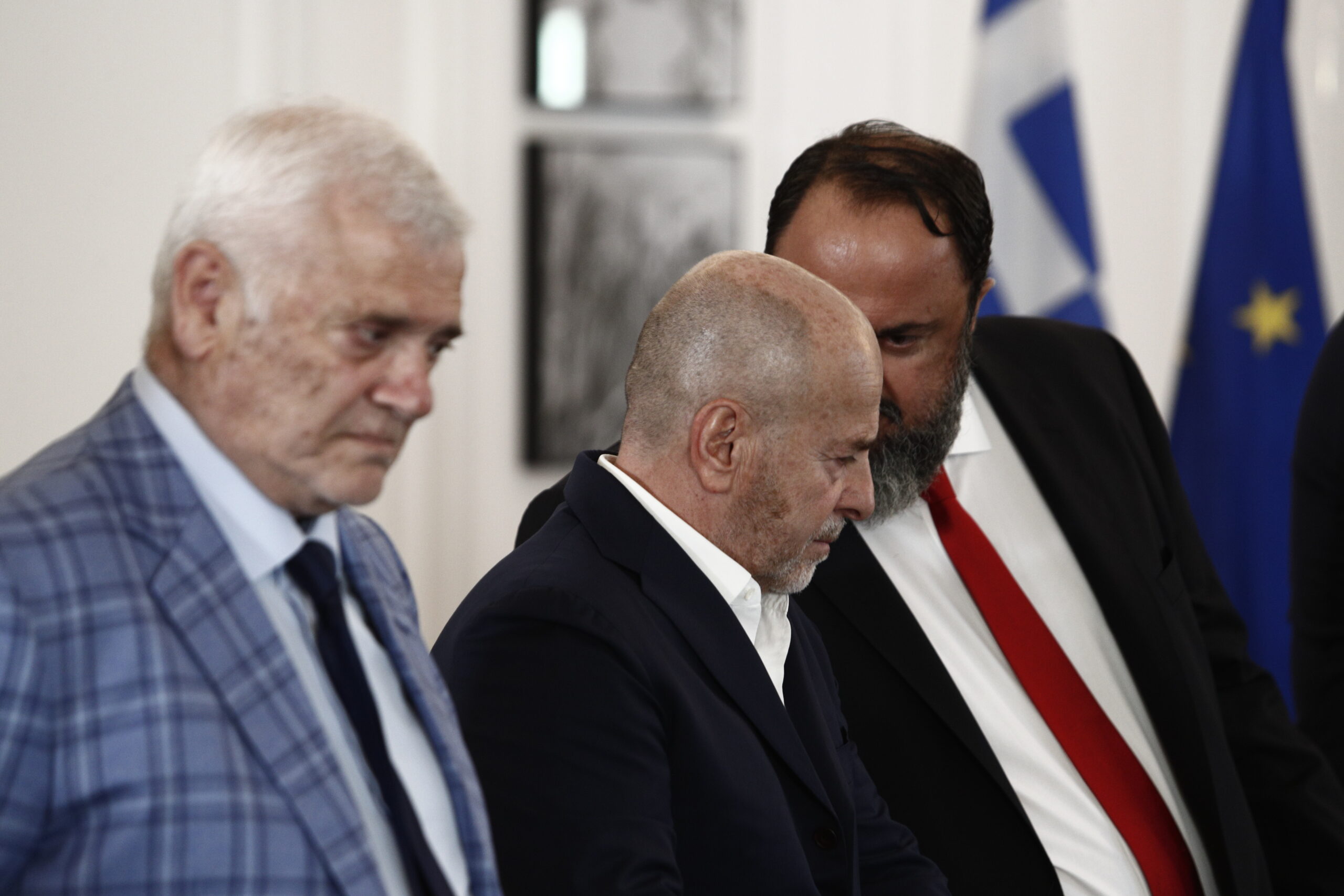 [362963] ΣΥΝΑΝΤΗΣΗ ΤΟΥ ΠΡΩΘΥΠΟΥΡΓΟΥ ΚΥΡΙΑΚΟΥ ΜΗΤΣΟΤΑΚΗ ΜΕ ΤΟΝ ΠΡΟΕΔΡΟ ΤΗΣ UEFA ALEKSANDER CEFERIN(ΣΩΤΗΡΗΣ ΔΗΜΗΤΡΟΠΟΥΛΟΣ/EUROKINISSI)