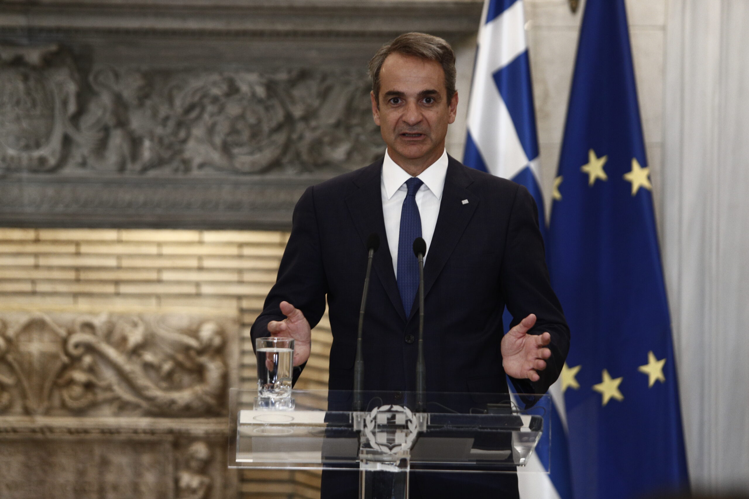 [363113] ΣΥΝΑΝΤΗΣΗ ΤΟΥ ΠΡΩΘΥΠΟΥΡΓΟΥ ΚΥΡΙΑΚΟΥ ΜΗΤΣΟΤΑΚΗ ΜΕ ΤΟΝ ΠΡΩΘΥΠΟΥΡΓΟ ΤΗΣ ΔΗΜΟΚΡΑΤΙΑΣ ΤΗΣ ΙΝΔΙΑΣ NARENDRA MODI  (ΣΩΤΗΡΗΣ ΔΗΜΗΤΡΟΠΟΥΛΟΣ / EUROKINISSI)