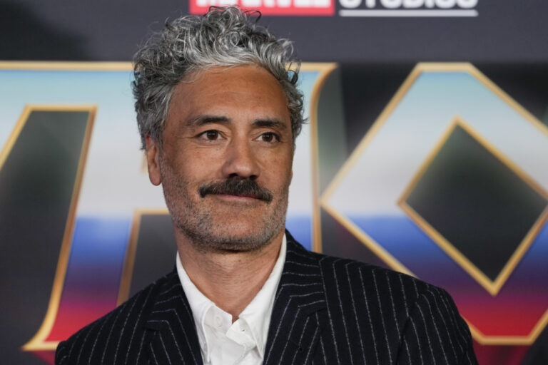 New Zealand director Taika Waititi poses for a photo during a red carpet event for the movie premiere of "Thor: Love and Thunder" at the Entertainment Quarter in Sydney,Australia, Monday, June 27, 2022.