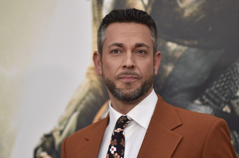 Zachary Levi arrives at the world premiere of "Shazam! Fury of the Gods" on Tuesday, March 14, 2023, at the Regency Village Theatre in Los Angeles
