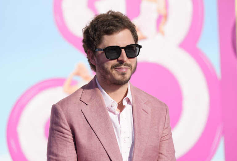Michael Cera arrives at the premiere of "Barbie" on Sunday, July 9, 2023, at The Shrine Auditorium in Los Angeles.