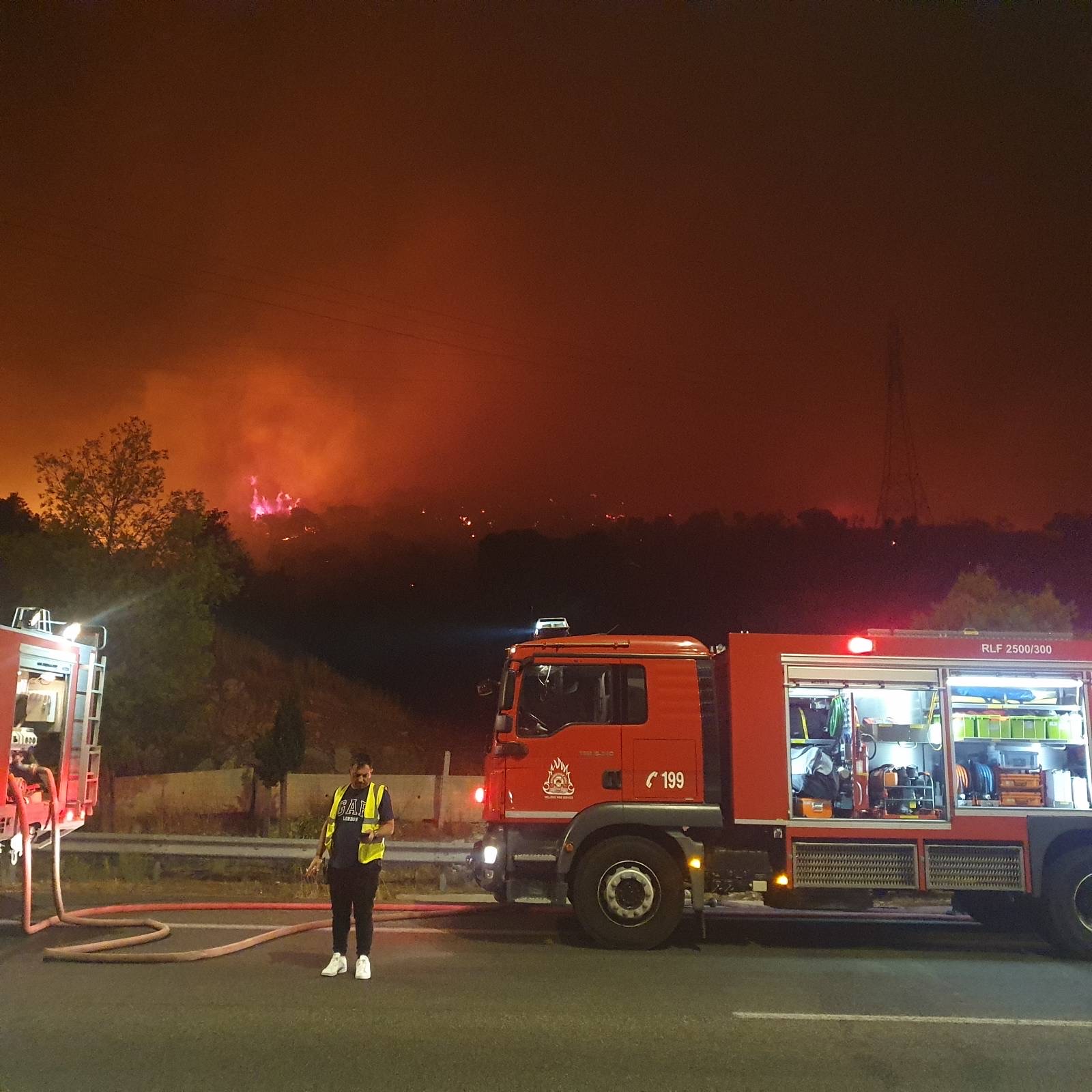 IMG-7872 Φωτιά στο ύψος της Νέας Περάμου – Διακόπηκε η κυκλοφορία προς Κόρινθο