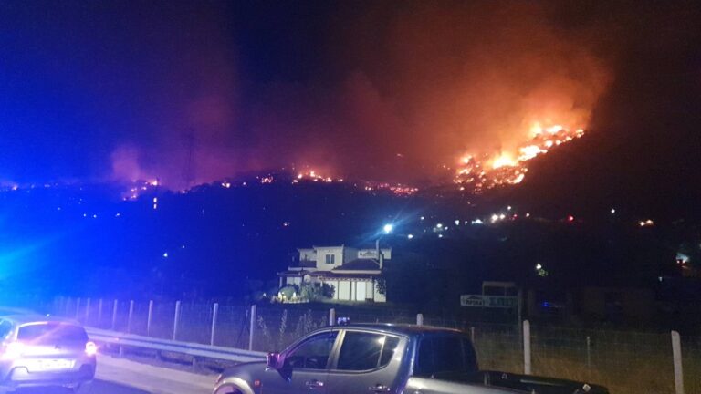 Φωτιά στο ύψος της Νέας Περάμου