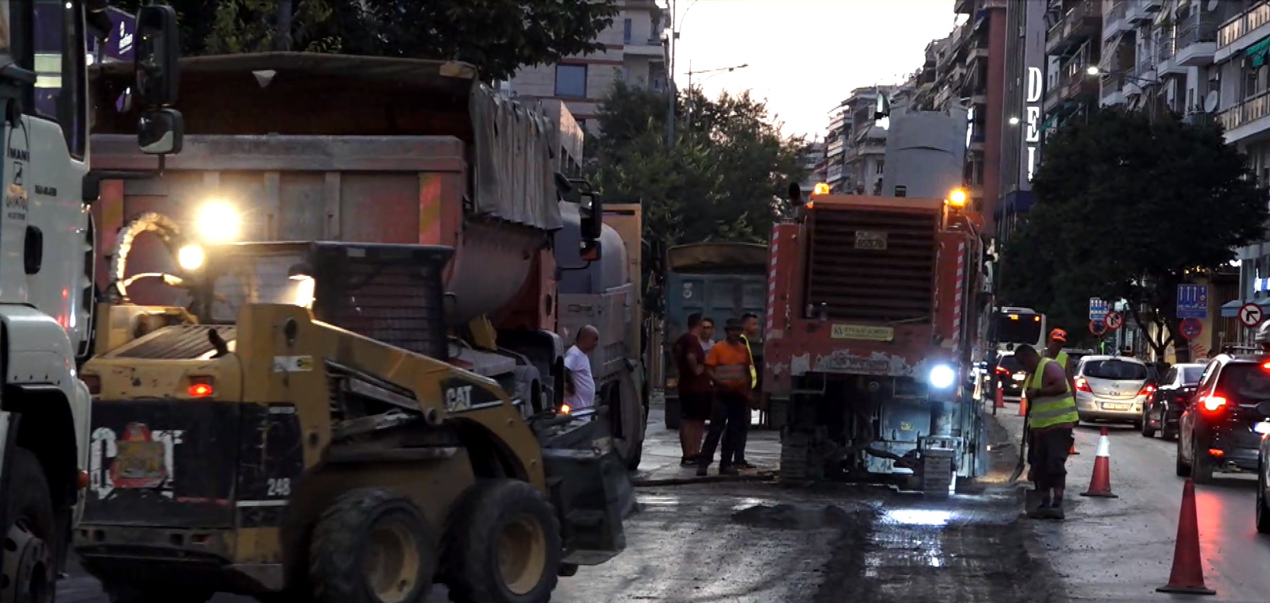 Θεσσαλονίκη: Έργα ασφαλτόστρωσης πραγματοποιούνται στην Τσιμισκή