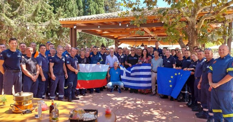 Ευχαριστήρια τελετή του Δήμου Βόρειας Κέρκυρας για τους Βούλγαρους πυροσβέστες