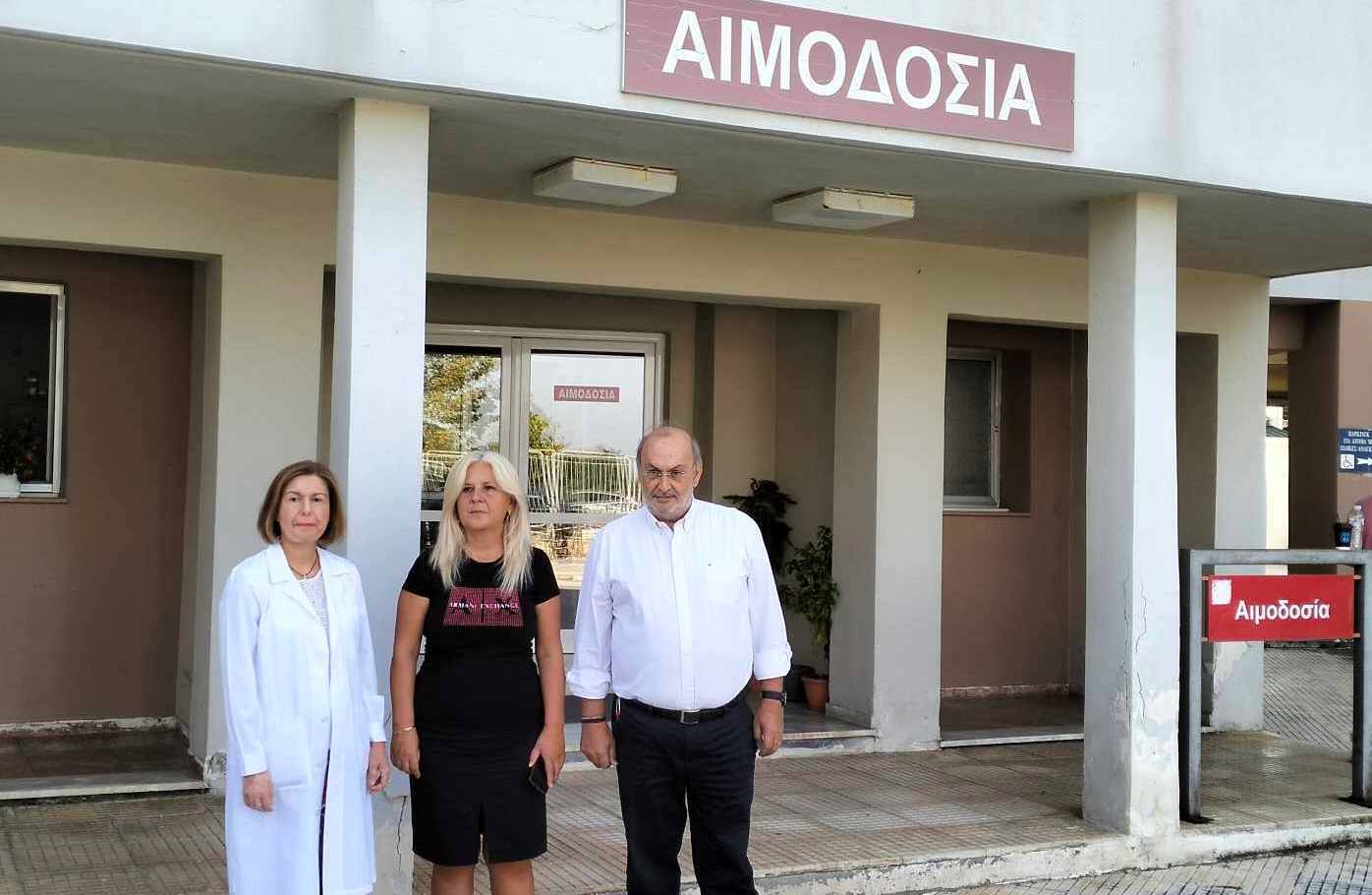 Καρδίτσα: Επίσκεψη του Πρόεδρου του Εθνικού Κέντρου Αιμοδοσίας στο Νοσοκομείο