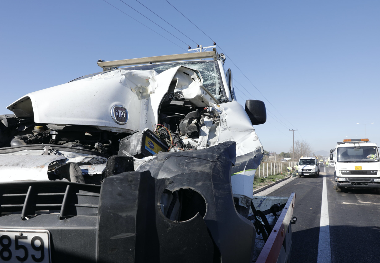 Καραμπόλα με φορτηγά στον δρόμο από Βέροια προς Κοζάνη