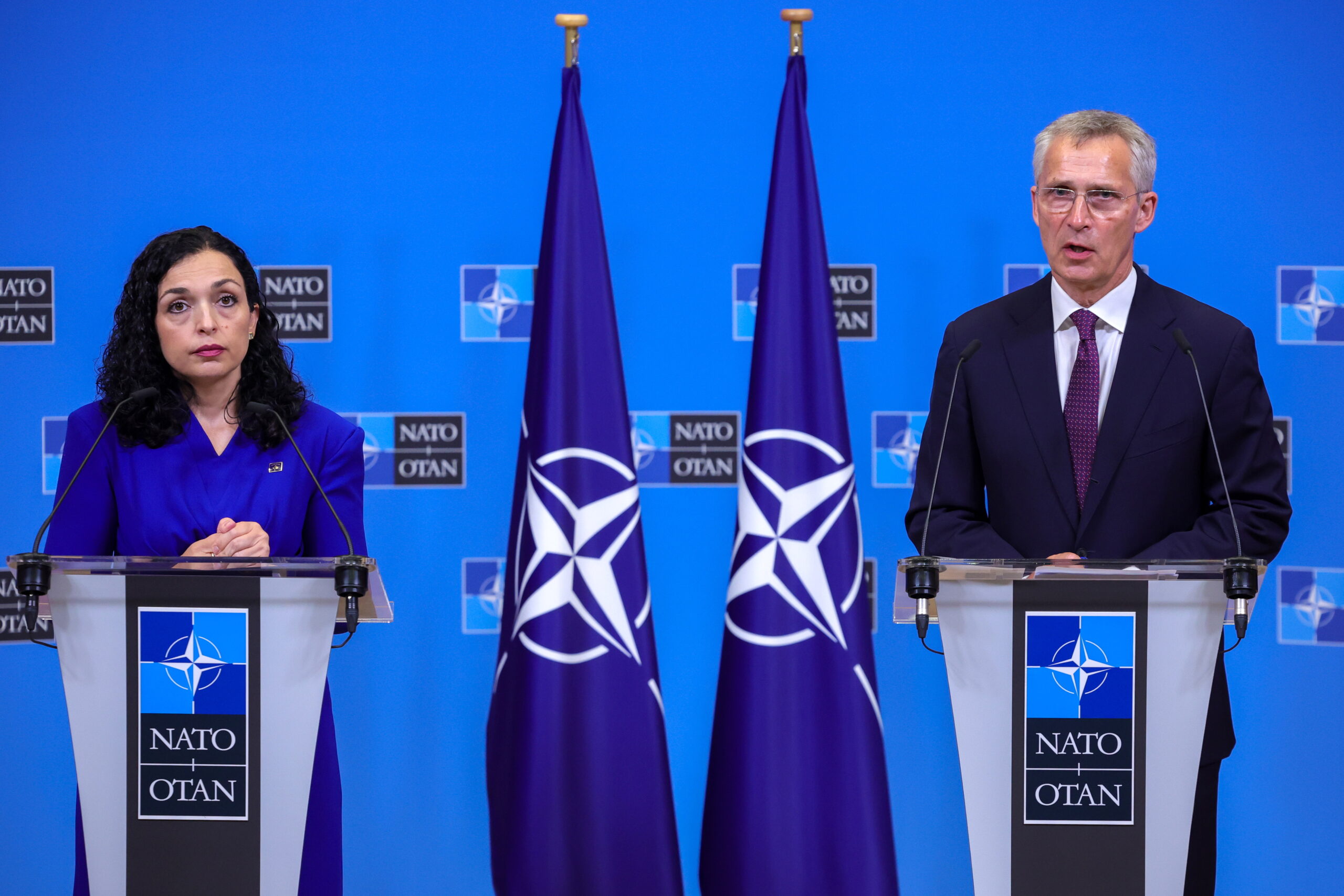 NATO Secretary General Stoltenberg meets President of Kosovo Osmani