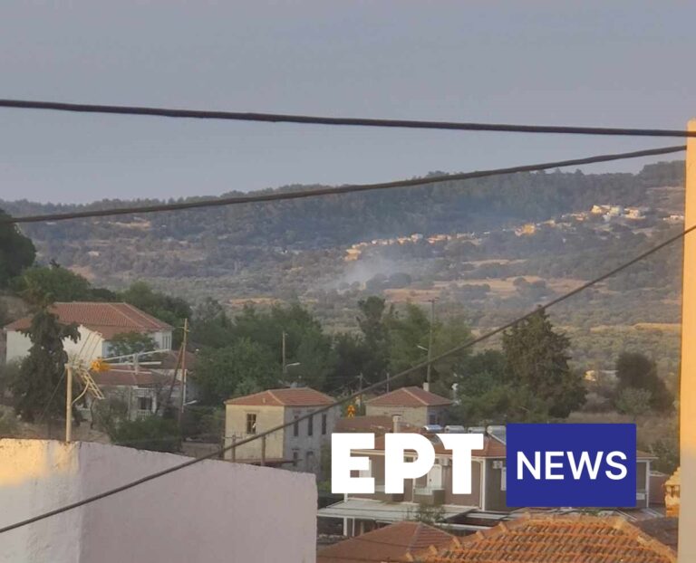Λέσβος: Καίγεται γεωργική αποθήκη στο Λισβόρι (εικόνες)