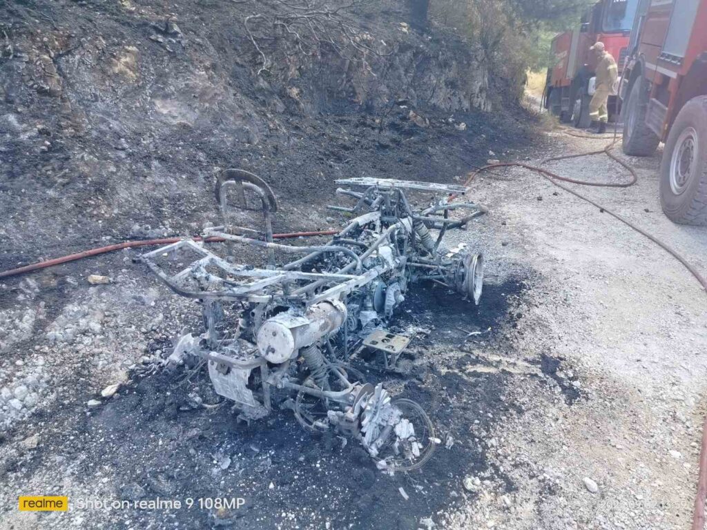 Ζάκυνθος: Φωτιά σε δασική έκταση – Προκλήθηκε από «γουρούνα» που τυλίχθηκε στις φλόγες (φωτογραφίες)