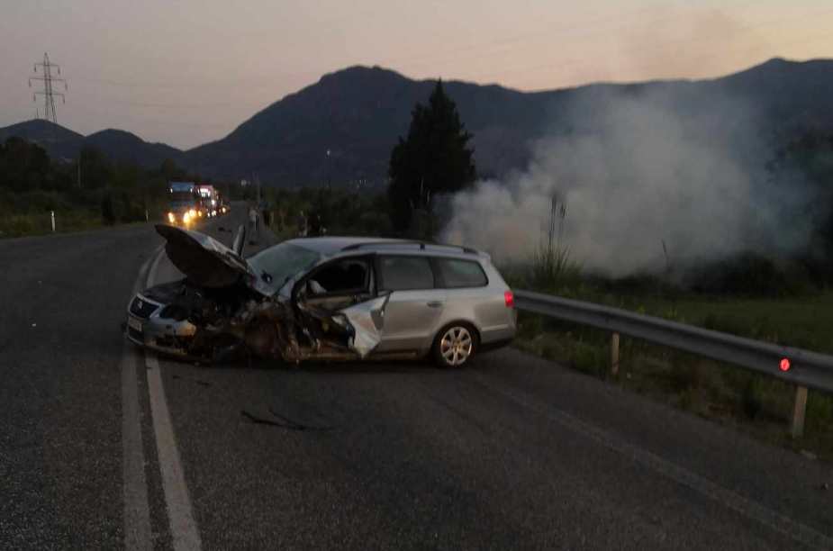 Τροχαίο στο Μαργαρίτι Θεσπρωτίας: Ανάφλεξη μοτοσυκλέτας μετά από σφοδρή σύγκρουση με ΙΧ